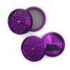 Human Grade 2.5" 4-Piece Aluminium Grinder – Durable Metal Herb Mill for Smooth Grinding - purple apart