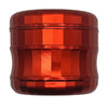 Human Grade 2.5" 4-Piece Aluminium Grinder – Durable Metal Herb Mill for Smooth Grinding - red side