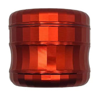 Human Grade 2.5" 4-Piece Aluminium Grinder – Durable Metal Herb Mill for Smooth Grinding - red side