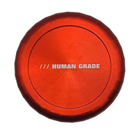 Human Grade 2.5" 4-Piece Aluminium Grinder – Durable Metal Herb Mill for Smooth Grinding - red top