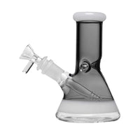 Human Grade 6 inch mini beaker bong, compact glass water pipe for smooth hits - smoke