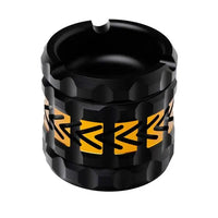 Human Grade 8AT 63mm 4-Piece Aluminum Herb Grinder with Pollen Catcher - black