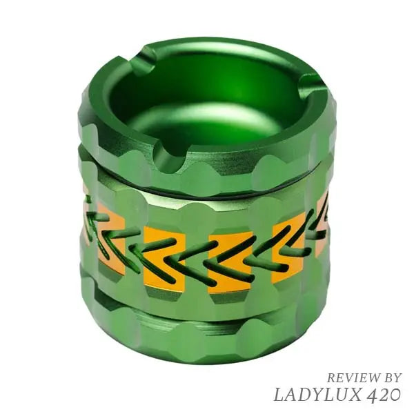 Human Grade 8AT 63mm 4-Piece Aluminum Herb Grinder with Pollen Catcher - green