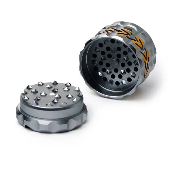 Human Grade 8AT 63mm 4-Piece Aluminum Herb Grinder with Pollen Catcher - open