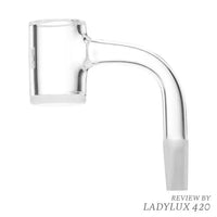 Human Grade 90° Full Weld Clear Quartz Male Banger with Gavel Bottom Premium Dab Nail