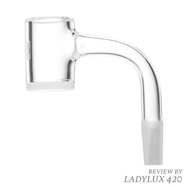 Human Grade 90° Full Weld Clear Quartz Male Banger with Gavel Bottom Premium Dab Nail