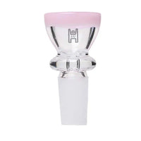 Human grade pastel accent cup flower bowl, colorful glass smoking accessory - pink