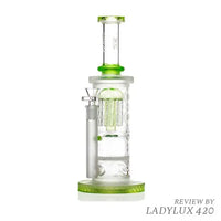Sacred Straight Sandblasted Bong Matrix Green – Human Grade glass, discreet shipping - hero