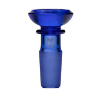 Human Grade Saucer Flower Bowl for smoking, premium glass accessory - blue