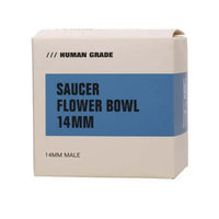 Human Grade Saucer Flower Bowl for smoking, premium glass accessory - box
