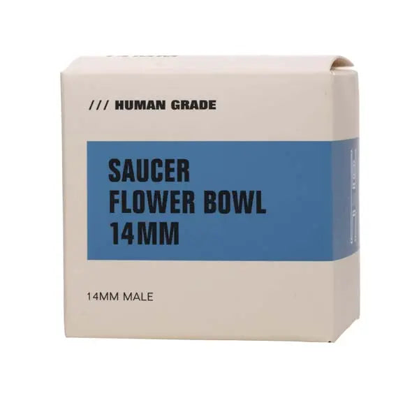 Human Grade Saucer Flower Bowl for smoking, premium glass accessory - box