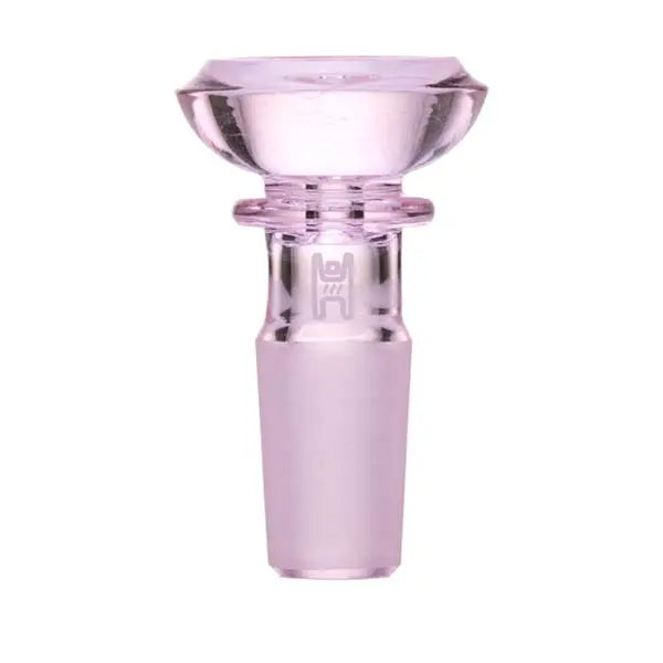 Human Grade Saucer Flower Bowl for smoking, premium glass accessory - pink