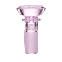 Human Grade Saucer Flower Bowl for smoking, premium glass accessory - pink