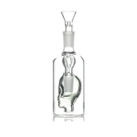 Human Grade “The Skull” 14mm 90° ash catcher glass smoking accessory - smoke - back