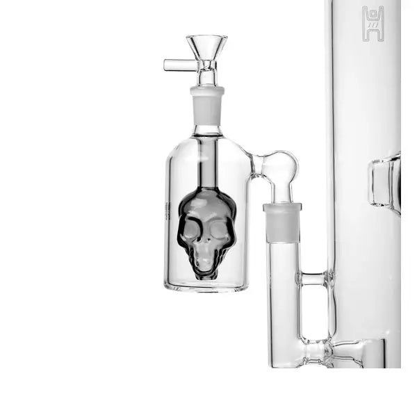 Human Grade "The Skull" Ash Catcher 14mm 90/45° - Smoke
