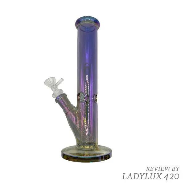 Infinite Splendor 9.75" glass water pipe kaleidoscope finish – fast shipping Australia-wide - side
