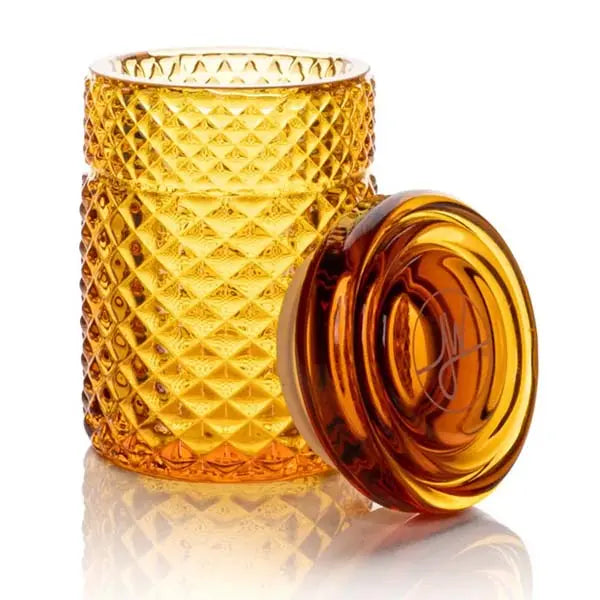 Jane West 20's Collection Storage Jar – sleek stash jar for herbs or accessories - amber open