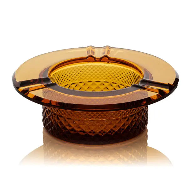 Jane West 20's Collection Ashtray – premium designer glass ashtray for stylish smoking setups - amber