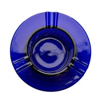 Jane West 20's Collection Ashtray – premium designer glass ashtray for stylish smoking setups - cobalt top