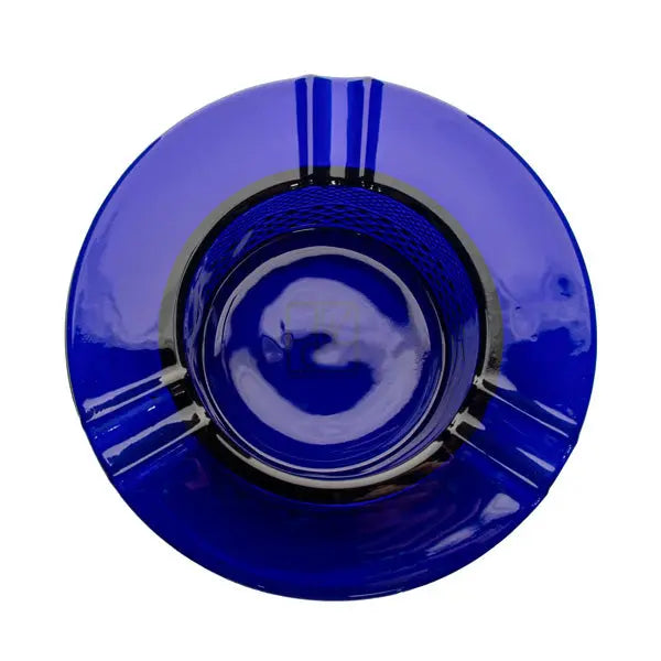 Jane West 20's Collection Ashtray – premium designer glass ashtray for stylish smoking setups - cobalt top