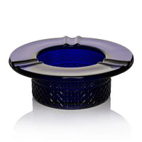 Jane West 20's Collection Ashtray – premium designer glass ashtray for stylish smoking setups - cobalt