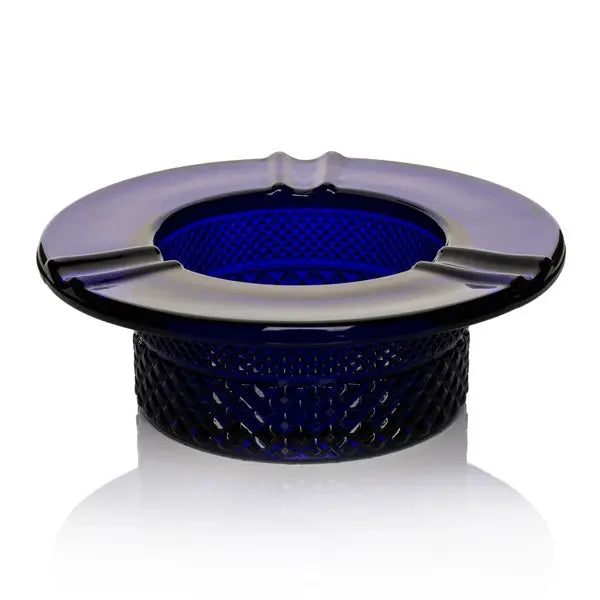 Jane West 20's Collection Ashtray – premium designer glass ashtray for stylish smoking setups - cobalt