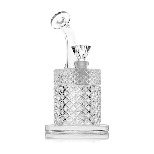 Jane West 20's Collection Bubbler – Elegant Glass Water Pipe for Smooth Smoking Experience - clear