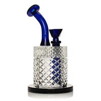 Jane West 20's Collection Bubbler – Elegant Glass Water Pipe for Smooth Smoking Experience - cobalt blue