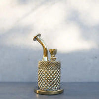 Jane West 20's Collection Bubbler – Elegant Glass Water Pipe for Smooth Smoking Experience - gold lifestyle