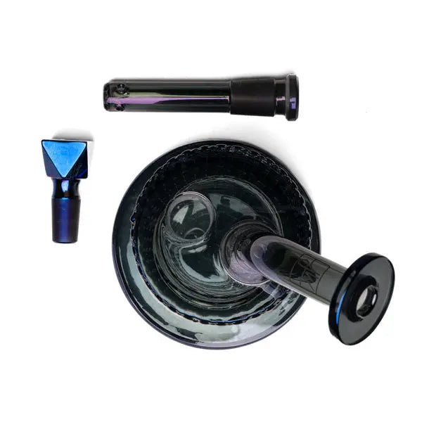 Jane West 20's Collection Bubbler – Elegant Glass Water Pipe for Smooth Smoking Experience - midnight parts