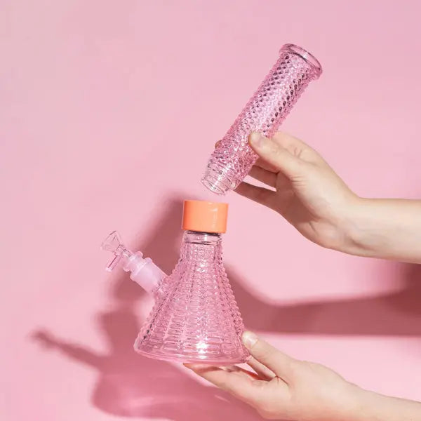 Jane West x Prism Modular Water Pipe – Premium Customizable Glass Bong - pink lifestyle 1