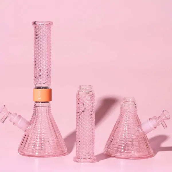 Jane West x Prism Modular Water Pipe – Premium Customizable Glass Bong - pink lifestyle 2