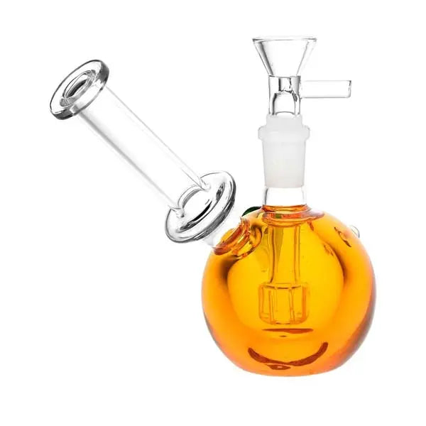 Juicy Orange glycerin freezable bubbler for smooth, cooled smoking sessions - left