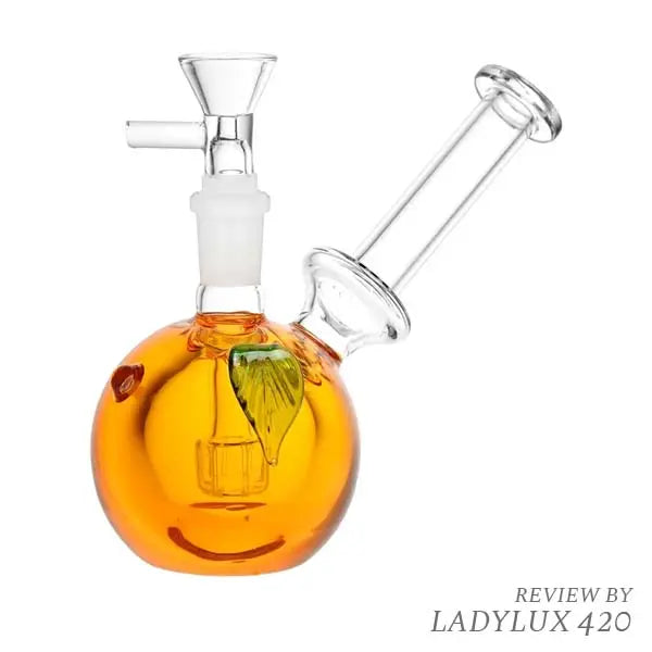 Juicy Orange glycerin freezable bubbler for smooth, cooled smoking sessions - right