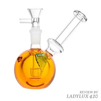 Juicy Orange glycerin freezable bubbler for smooth, cooled smoking sessions - right