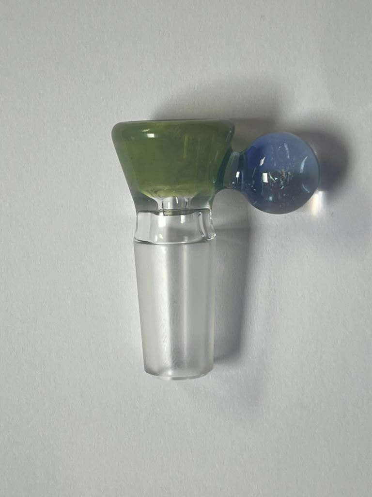 Empirical Glass Coloured restriction slide with dichro marble - Green 14mm