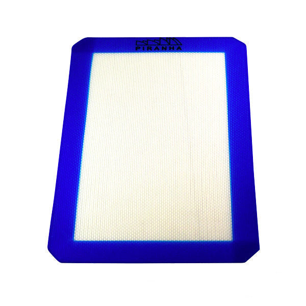 Piranha Silicone Small Dab Mat - Blue Border