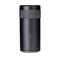 MJ Arsenal Capsule dugout with built-in grinder and storage for dry herb use - black front