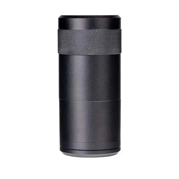 MJ Arsenal Capsule dugout with built-in grinder and storage for dry herb use - black front