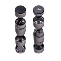MJ Arsenal Capsule dugout with built-in grinder and storage for dry herb use - black parts