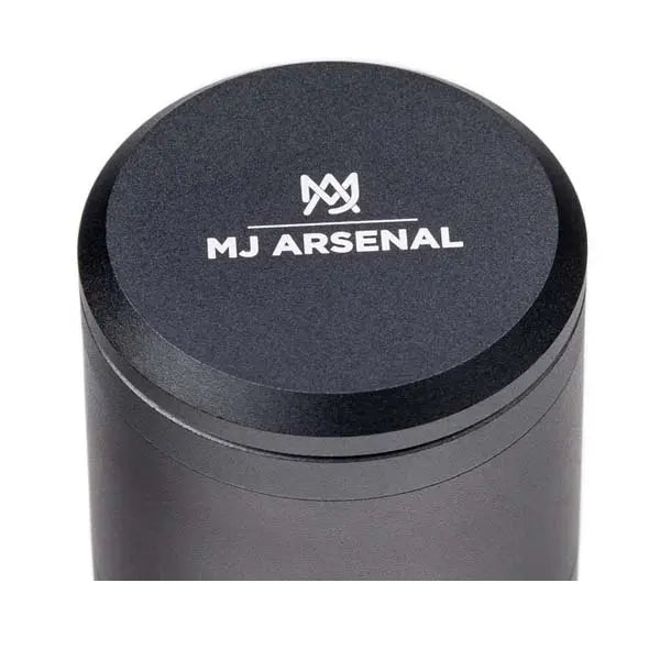 MJ Arsenal Capsule dugout with built-in grinder and storage for dry herb use - black top