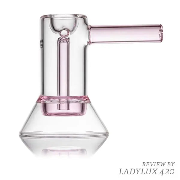 MJ Arsenal Cove Bubbler glass mini water pipe compact portable design - blush