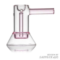 MJ Arsenal Cove Bubbler glass mini water pipe compact portable design - blush