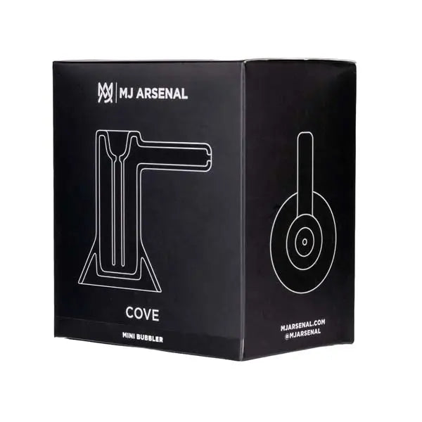 MJ Arsenal Cove Bubbler glass mini water pipe compact portable design - box