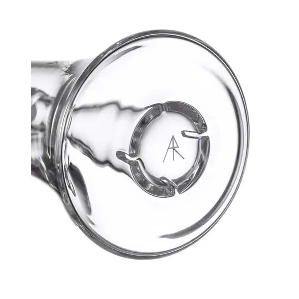 MJ Arsenal Lumina Bubbler clear glass compact water pipe for smooth filtration - bottom