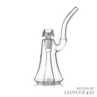 MJ Arsenal Lumina Bubbler clear glass compact water pipe for smooth filtration - right