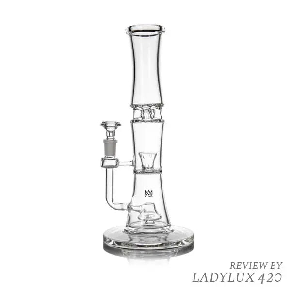 MJ Arsenal Spire Water Pipe with recycler design and premium glass craftsmanship - left