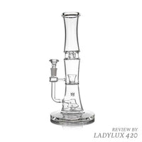 MJ Arsenal Spire Water Pipe with recycler design and premium glass craftsmanship - left