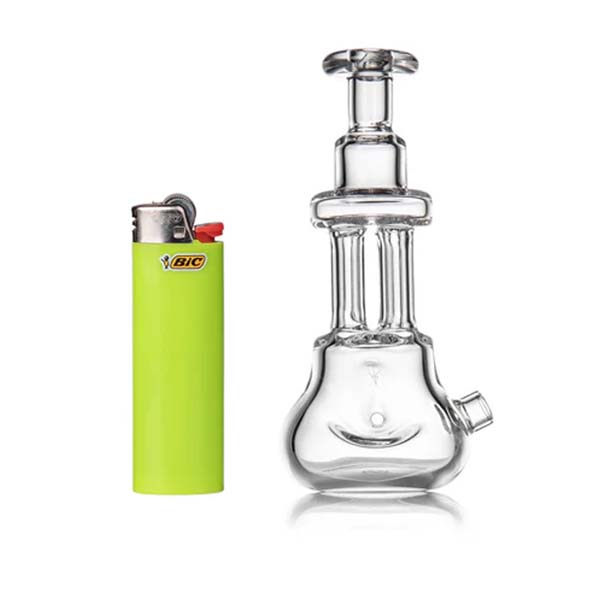 MJ Arsenal Tetra Hand Pipe by Andy Roth – Artistic Compact Glass Tobacco Pipe - side