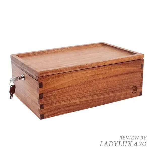 Marley Natural Lock Stash Box with Black Walnut – Fast shipping Australia-wide - side
